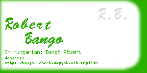 robert bango business card