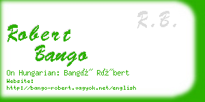 robert bango business card